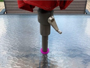 vaso patio mesa paraguas agujero ojal 3d print model - Mito3D