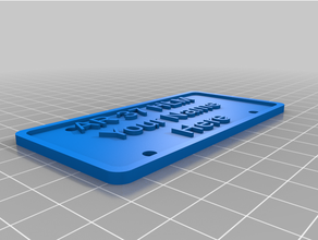 personnalisé Licence plateau 3d print model - Mito3D