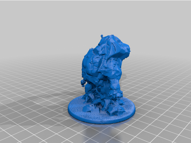 rock elemental dnd mini miniatura calabozo miniaturas monstruo 3D print model - Mito3D