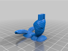 lego minifig mermaid tail 3d print model - Mito3D
