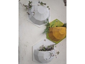 wall planter flower pot mount 3d print model - Mito3D