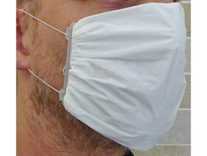 tessuto viso maschera clip covid 19 corona virus protezione coronavirus difendere covid19 facecoveringchallenge 3d print model - Mito3D