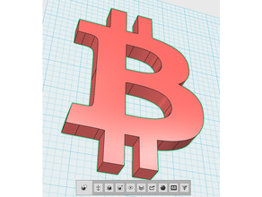 einfach Bitcoin Logo btc Bitcoins Krypto Kryptowährung 3d print model - Mito3D