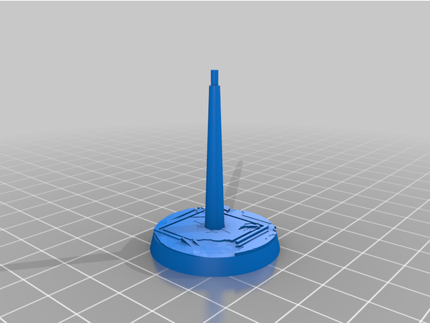 32mm cracked temple flight stands bases flying scifi wargaming warhammer 40k 3D print model - Mito3D