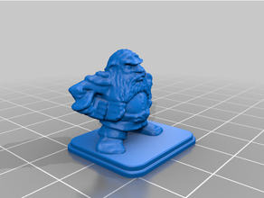 heroquest dwarf unarmed 3d print model - Mito3D