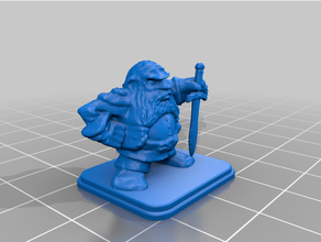 heroquest dwarf short sword starting equipment 3d print model - Mito3D