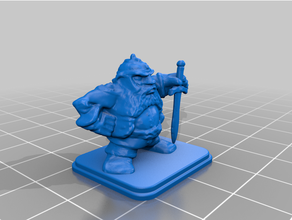 heroquest dwarf helm short sword 3d print model - Mito3D