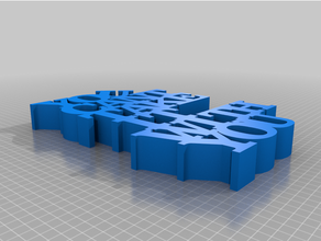 angepasst Variable Wort Bildhauerei 3d print model - Mito3D