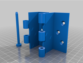 clearance offset hinge door printable hinges 3d print model - Mito3D