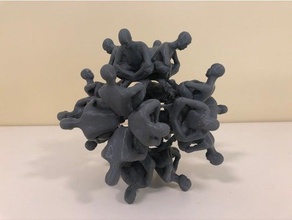 umano romboidale dodecaedro conversazione globo ascoltando magnete 3d print model - Mito3D
