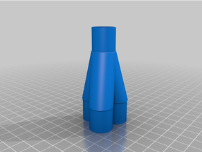 customized customizer - model rocket cluster & transition factothrrrrfgry 3d print model - Mito3D
