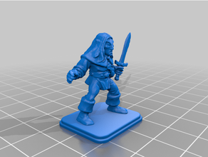 heroquest duende corto espada comenzando equipo 3d print model - Mito3D