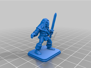 heroquest elf broad sword 3d print model - Mito3D