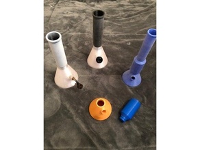 beaker xl bong build pype 420 bubbler glass marijuana mary jane pipe pot water weed 3d print model - Mito3D