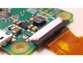 raspberry pi camera cable bracket csi 3d print model - Mito3D