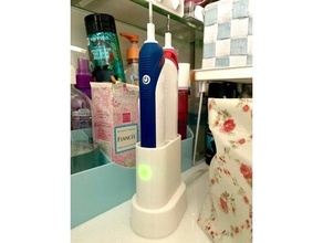 elektronisch Zahnbürste Laden Stand Griff Halter Unterstützung 3d print model - Mito3D