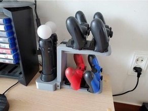 ps4 charger holder 4 dualshock 2 3d print model - Mito3D