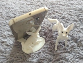 teléfono soporte Desierto zorro animal estante 3d print model - Mito3D