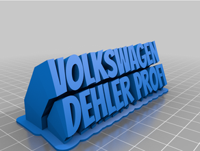 volkswagen Dehler profi personnalisé 3d print model - Mito3D
