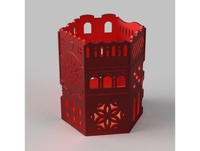 arquitectónico bolígrafo soporte 10 cm alto arquitectura caja envase lapicero medieval oficina suministros organizador lápiz portátil portalapices torre 3d print model - Mito3D
