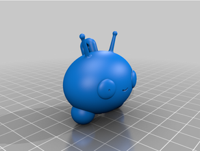 moncake final space keychain remix 3d keychains finalspace mooncake 3d print model - Mito3D