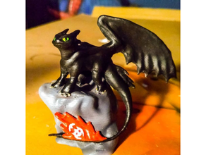 dientes continuar licuadora esculpir lindo decoración figurilla figuritas entrenar tu dragón miniatura pintable desdentado 3d print model - Mito3D