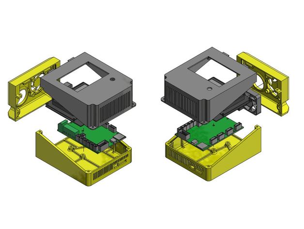 ender 3 remote control enclosure creality lcd case mount mainboard cover motherboard 3D print model - Mito3D