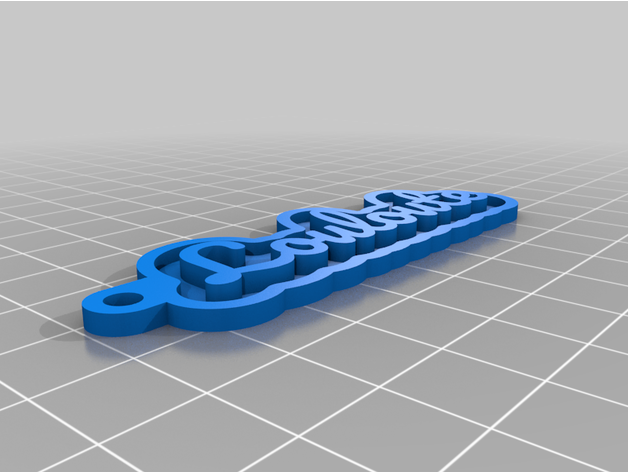 louloutecustomized clé chaîne personnel personnalisé 3D print model - Mito3D
