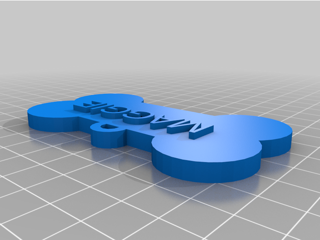 personnalisé plaque d'identification 3D print model - Mito3D