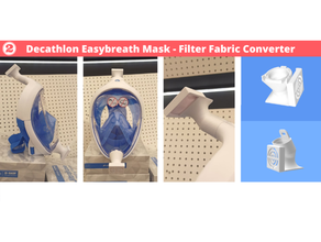 decathlon mask changeable filter filtermask 3d print model - Mito3D