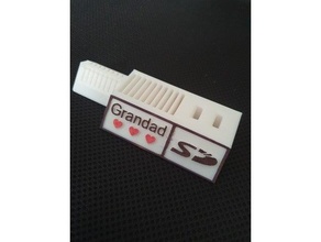 grandad sd memory card holder micro 3d print model - Mito3D
