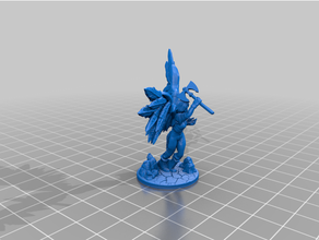 valkyrie soldier axe dnd miniature mini ninjamma1 3d print model - Mito3D