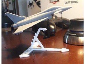 eurofighter Taifun Luft Flugzeug Kämpfer unmöglich Tensegrity Spielzeug 3d print model - Mito3D