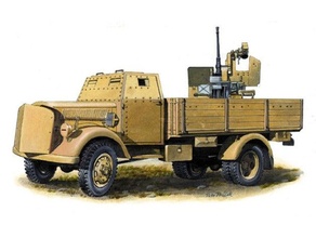 opel blitz armoured cab flak truck bolt action wheeled vehicle ww2 3d print model - Mito3D