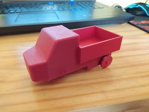 dl carga three wheeler juguete coche vehiculo rodador 3d print model - Mito3D