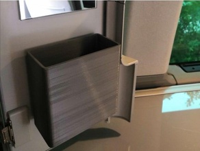sencillo compartimiento vw California t5 t6 guardarropa puerta bulli cali envase organización redondeado bordes autobús 3d print model - Mito3D