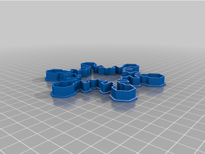 personalizzato fiocco neve biscotto cutterstest 3d print model - Mito3D