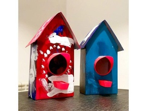 Kunst Vogel Haus Eintrag Vogelhaus DIY 3d print model - Mito3D