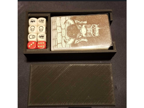 heroquest card dice box sliding lid 3d print model - Mito3D