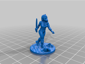 humano pícaro ladrón rayo dnd miniatura mini 3d print model - Mito3D