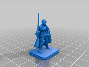 heroquesto fêmea duende longo espada 3d print model - Mito3D