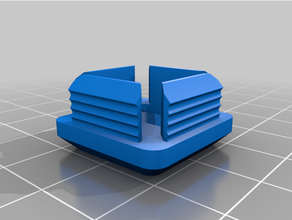 testmy customized custom plug cap square rectangular tube 3d print model - Mito3D