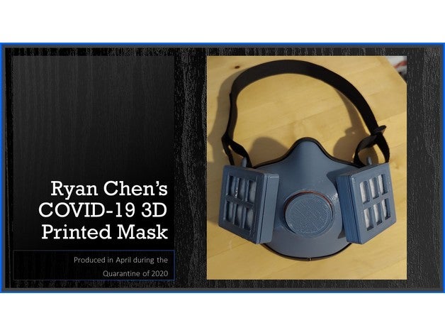 Ryan Chen 39 covid 19 Gesicht Masken facecoveringchallenge Luftfilter Atmung Maske Coronavirus covid19 Covidmask Schutzmaske Filter n95 Schutz 3D print model - Mito3D