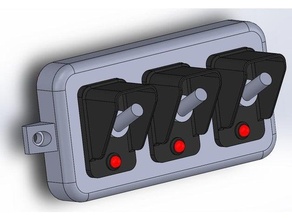toggle switch holder 3d printer automotive ferrari automation led light 3d print model - Mito3D