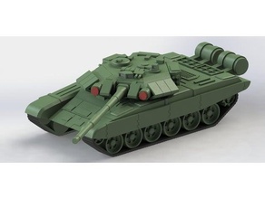 t-90 tank 3d print model - Mito3D