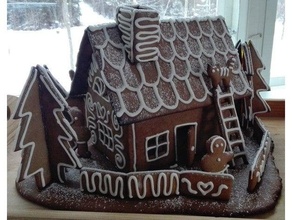 sencillo finlandés pan jengibre casa modelo masa receta Navidad cortador hombre molde Casa 3d print model - Mito3D