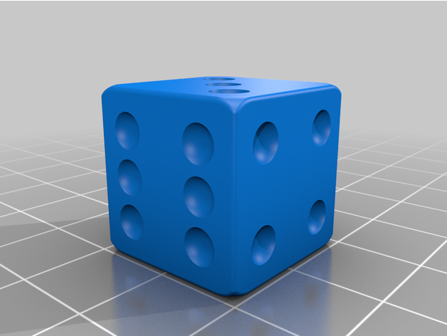 19mm die dice 6 sided 3D print model - Mito3D