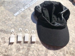 clips covid mask hat cappellino cappello covid-19 3d print model - Mito3D