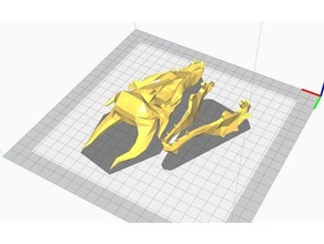 dragon crâne Skyrim séparé poly remix 3d print model - Mito3D