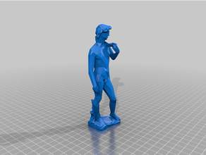 poli Michelangelo'nun David inanılmaz sanatsal Sanat tarzı güzel heykel 3d print model - Mito3D